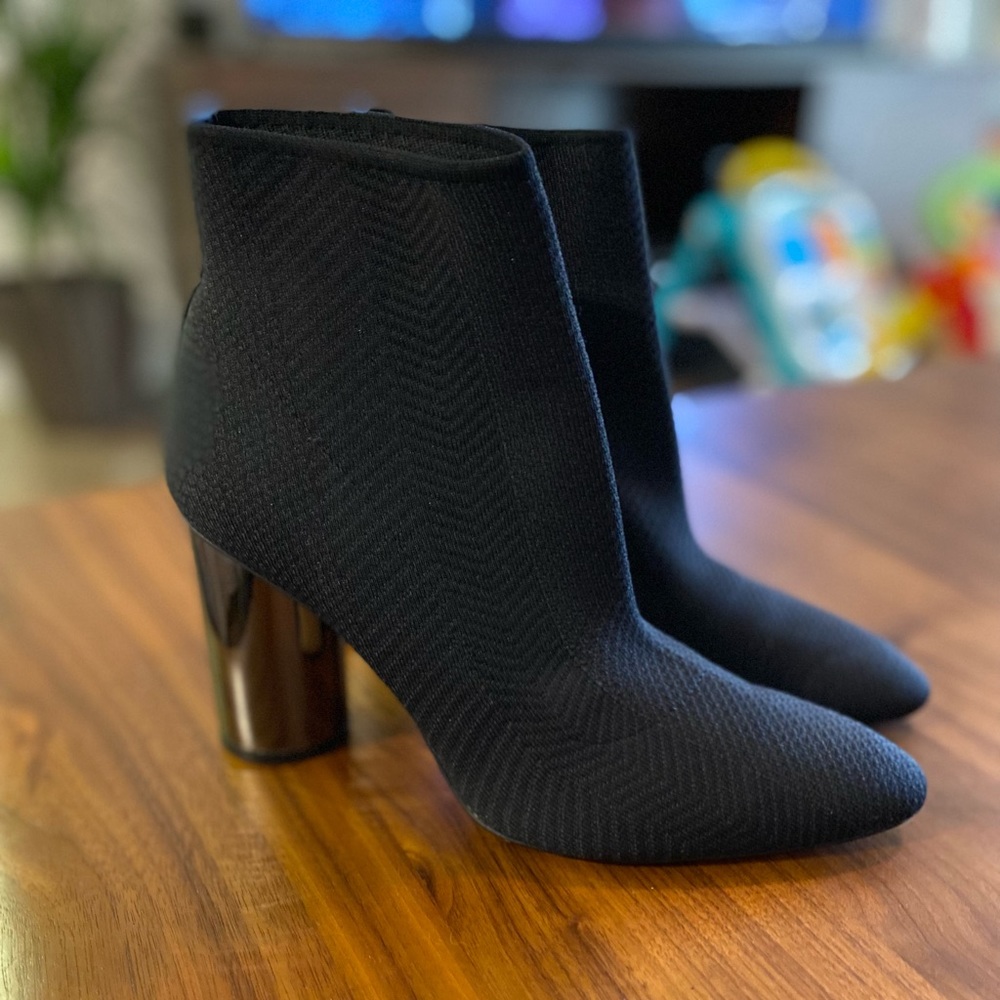 Zara stretch fabric booties